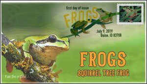 19-18319-184, 2019, Frogs, Digital Color Postmark, FDC, Squirrel Tree Frog