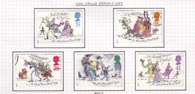 Great Britain  Sc 1528-2 1993 Christmas stamps used