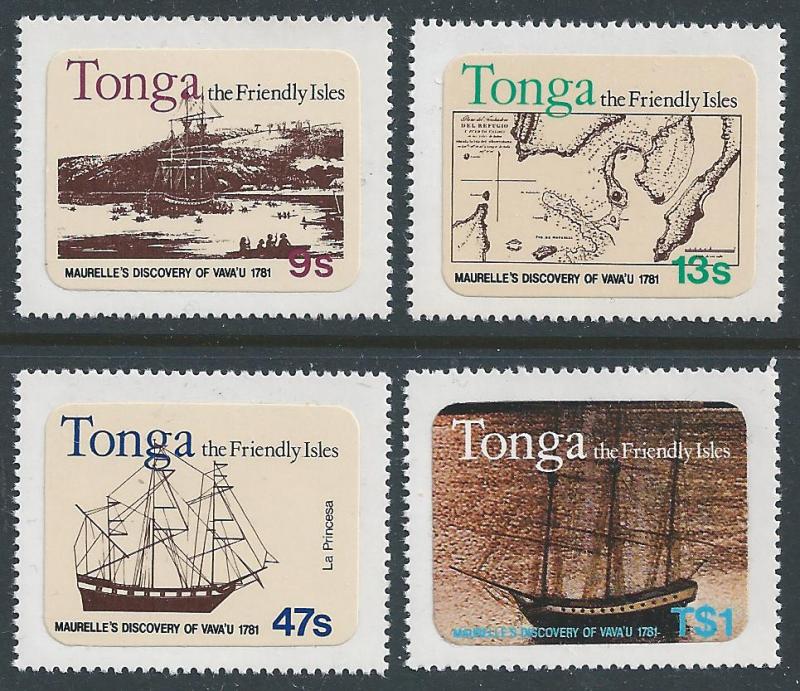 Tonga #489-92 NH Discovery of Vavau