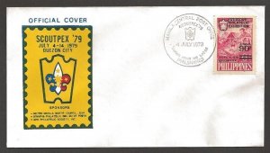 1979 Philippines Scoutpex ovpt Boy Scout World Jamb FDC 