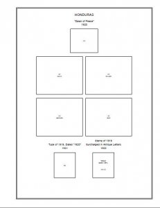 PRINTED HONDURAS [CLASS.] 1865-1940 STAMP ALBUM PAGES (48 pages)