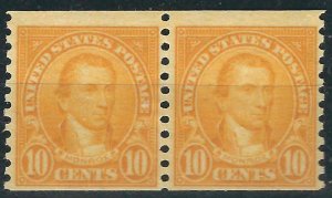 US 603 Pair MNH Fine 1924 SCV $16.00