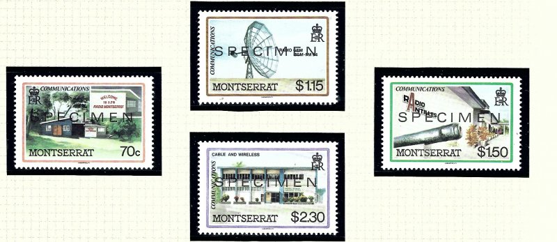 Montserrat 622-25 MNH 1986 Overprinted SPECIMEN     (KA)