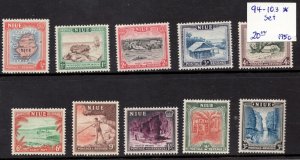 1950 Niue Sc# 94-103 Full set of Pictorials - MH Cv$20