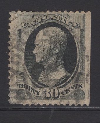 US Stamp Scott #165 30c Grey Black JUMBO USED SCV $135