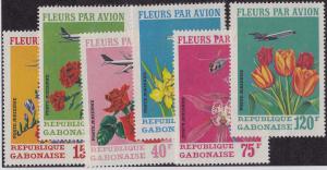 GABON MNH Scott # C109-C111 Flowers & Plants, singles (6 Stamps) -b