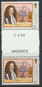 Guernsey  SG 401  SC# 353  Statesmen   Andros Gutter pair MNH see scan 