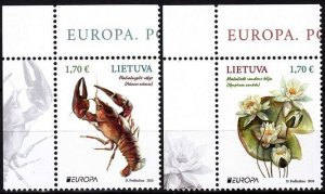 LITHUANIA 2024-03 EUROPA: Underwater Flora and Fauna. Europa CORNER, MNH