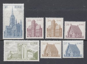 IRELAND Sc # 638-44 MNH MISSING HI-VALUE, LANDMARKS