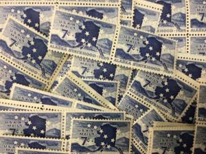 C53  Alaska Statehood.  100 MNH  7c Airmail stamps   Issued in 1959  $7 fv