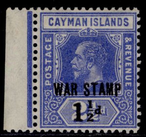 CAYMAN ISLANDS GV SG55, 1½d on 2½d deep blue, VLH MINT. Cat £800.