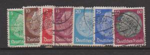 Germany 1932-1936 Hindenburg Issues x 7 Different Used