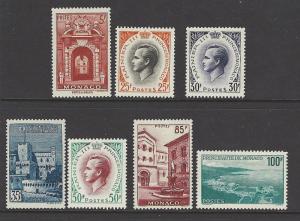 Monaco 1959 Prince Rainier Views VF MNH (423-9)