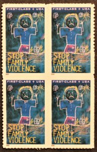 U.S.#B3 Stop Family Violence Semi-Post (37c + 8c) Block of 4, MNH.  Dated 2003