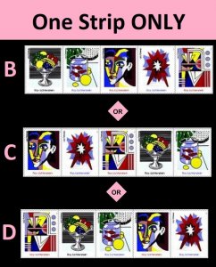 US 5788-5792 5792a Roy Lichtenstein forever strip (5 stamps) MNH 2023 May 1 