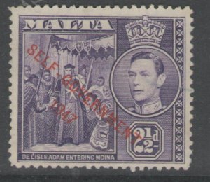 MALTA SG239 1948 2½d DULL VIOLET FINE USED