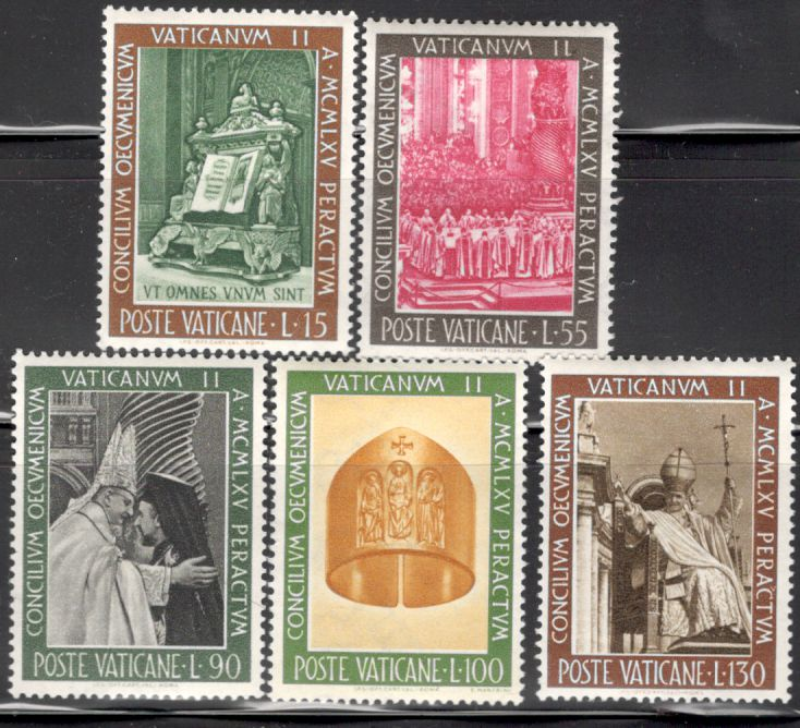 Vatican set of 5 stamps MNH - Vaticanum 11  1965