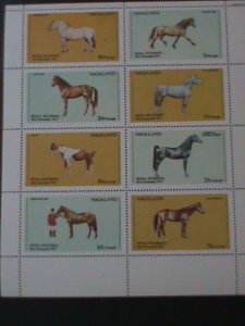 NAGALAND-WORLD FAMOUS LOVELY HORSES MNH SHEET VF-EST.VALUE $12 LOWEREST PRICE