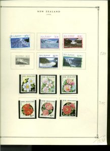 Collection, New Zealand Part E Scott Album Page, 1992/1995, Cat $133 Mint & Used