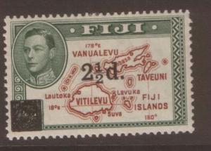 Fiji opt SG267 clipped 2 Variety hinged mint