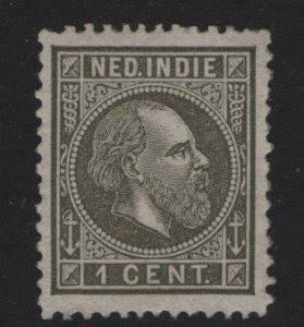 Netherlands Indies #4  MH 1870 William III  1c type II
