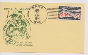 Scout Cachets #1066 – Big Horn Canyon Trip 1958 – Levy 58-45
