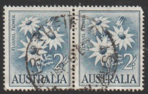 Australia SC# 327 - (2sh) - Flannel Flower - Used Pair