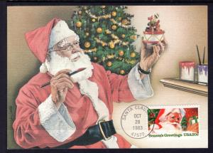 US 2064 Christmas Santa Fleetwood Unicover Maxi Card U/A FDC