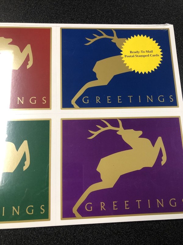 USPS UX357-60 Deer Greeting Postal Card 20 Stamped Cards Sealed 