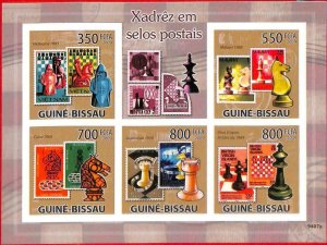 A0827b - GUINEE Guinea -  IMPERF SHEET - SPORT:  CHESS 2009