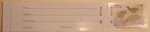 United States Duck Stamp Oregon 4 Full Tab MNH Cat $15.00 Full Set