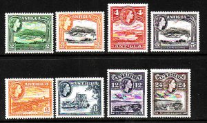 Antigua-SC#109-16-unused Hinged middle values-QEII-1953-56-