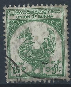 Myanmar 1945 - 15p green used - SG142 used