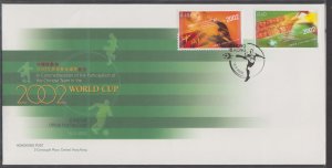 Hong Kong 2002 World Cup Soccer Tournament Stamp Set on FDC [Sale!]