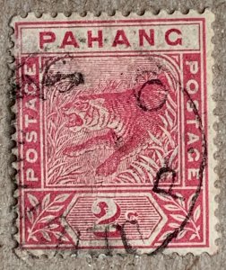 Pahang 1892 2c with early ULU PAHANG cancel. Scott 12, SG 12