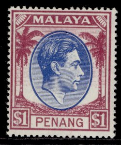 MALAYSIA - Penang GVI SG20, $1 blue & purple, NH MINT. Cat £20.