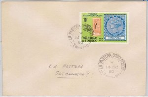 40136-TRINIDAD & TOBAGO postal history COVER with nice postmark: LA PASTORA 1980