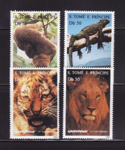 St Thomas and Prince Islands 1237-1240 Set MNH Animals