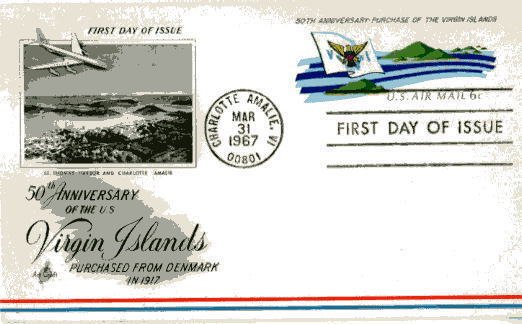 UXC6 6c Virgin Islands ArtCraft, FDC