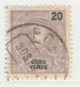 Cape Verde 1898-1901 20r Gray Lilac Perf. 11 3/4x12 Used Stamp A20P2F921-