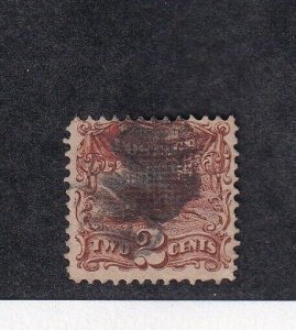 113 VF used neat red and black cancel with nice color cv $ 80 ! see pic !