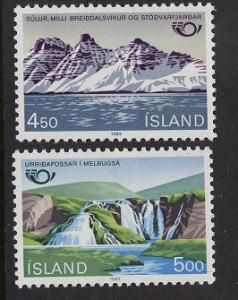Iceland  #571-572 1983  MNH Nordic Cooperation