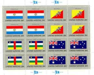 United Nations (NY) 1984 Flags of Member Nations #5 sheet...