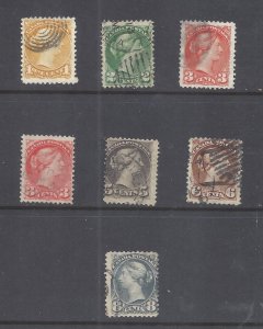 CANADA # 35/44 USED SELECTION OF SMALL QUEENS BS27870