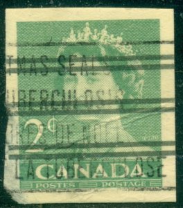 CANADA ELIZABETH II CUT SQUARE, 2 CENTS, PRECANCEL, GREAT PRICE!