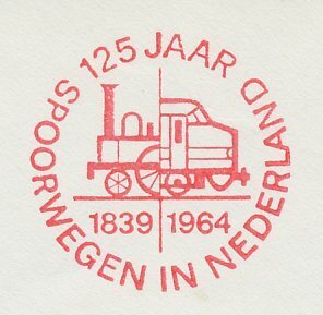 Meter cut Netherlands 1964 125 years of railways in the Netherlands