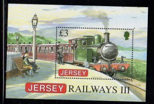 Jersey Sc 1379 2009 £ 3 Steam Engine stamp sheet mint NH