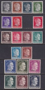 Russia Ukraine Occupation Germany 1941 Sc N41-N60 (missing N47) Hitler Stamp MLH