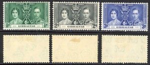 Gibraltar SG118/20 1937 Coronation M/M Cat 5.75 (6)