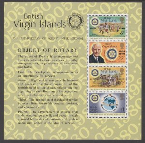 Virgin Islands 384a Rotary Souvenir Sheet MNH VF